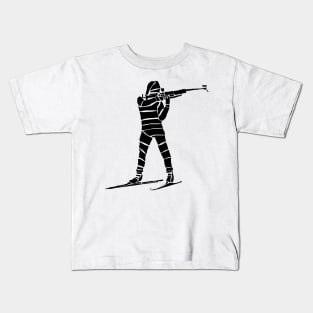 Biathlon - standing athlete Kids T-Shirt